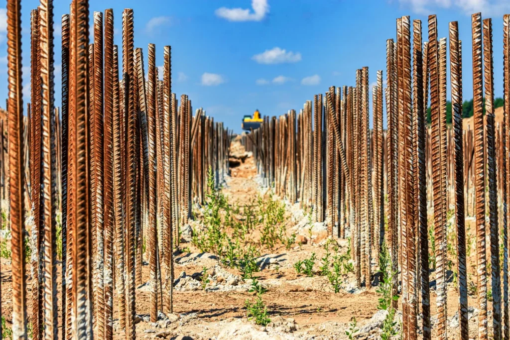 Stabilisation de fondation par pieux sur un chantier